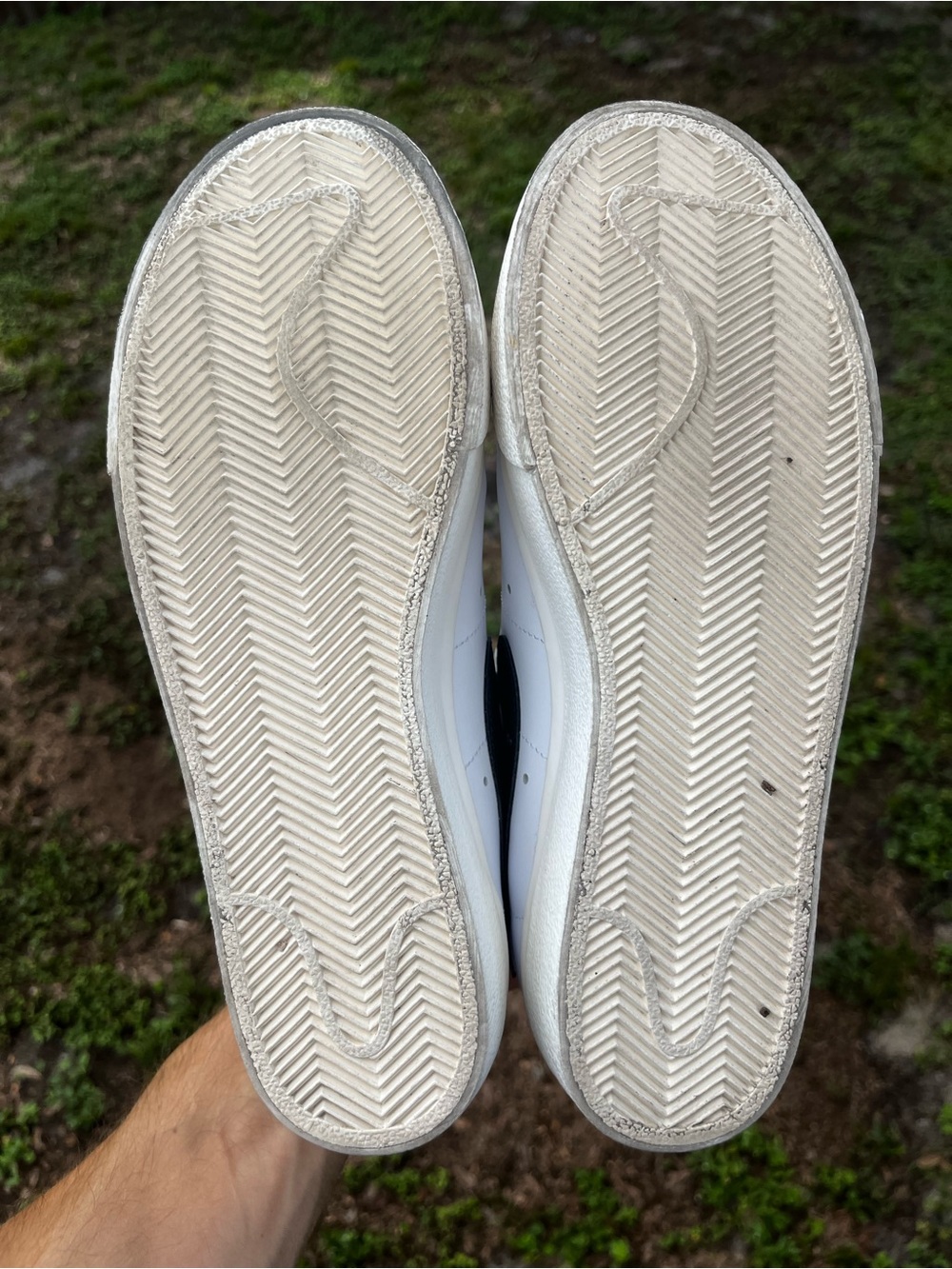 Nike Blazer Platform Sneaker Lace Up Shoes White Black Swoosh Women’s 9 - Picture 6 of 11